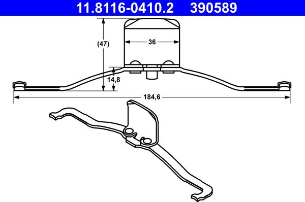 ATE 11.8116-0410.2 - Arc, etrier frana aaoparts.ro