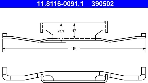 ATE 11.8116-0091.1 - Arc, etrier frana aaoparts.ro