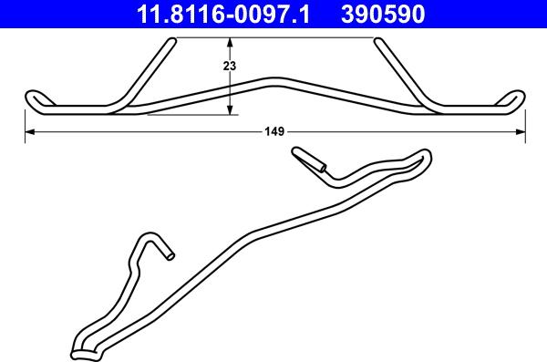 ATE 11.8116-0097.1 - Arc, etrier frana aaoparts.ro