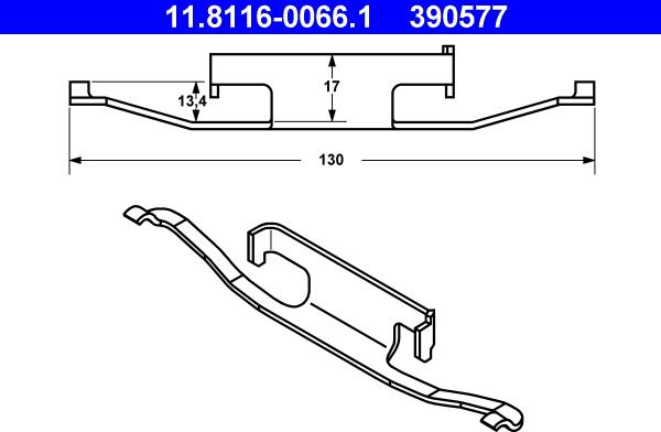 ATE 11.8116-0066.1 - Arc, etrier frana aaoparts.ro