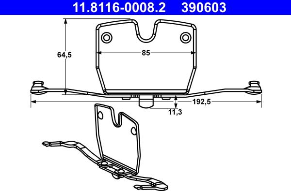 ATE 11.8116-0008.2 - Arc, etrier frana aaoparts.ro