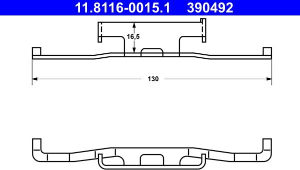 ATE 11.8116-0015.1 - Arc, etrier frana aaoparts.ro