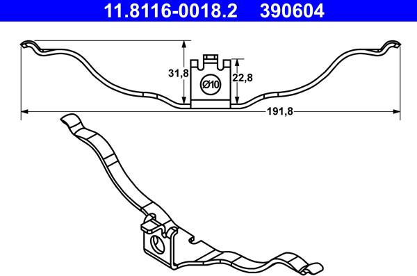 ATE 11.8116-0018.2 - Arc, etrier frana aaoparts.ro