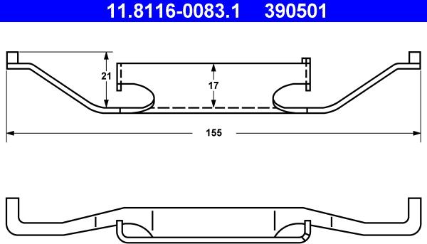 ATE 11.8116-0083.1 - Arc, etrier frana aaoparts.ro