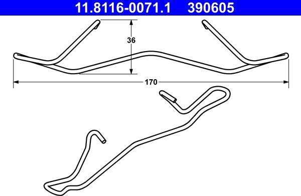 ATE 11.8116-0071.1 - Arc, etrier frana aaoparts.ro