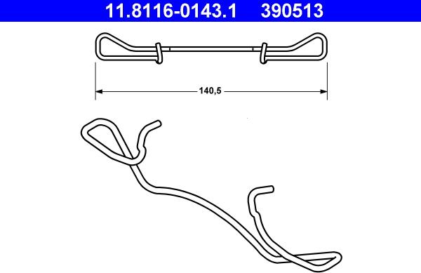 ATE 11.8116-0143.1 - Arc, etrier frana aaoparts.ro