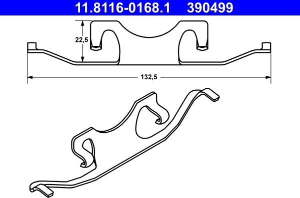 ATE 11.8116-0168.1 - Arc, etrier frana aaoparts.ro