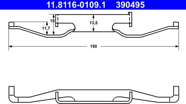 ATE 11.8116-0109.1 - Arc, etrier frana aaoparts.ro