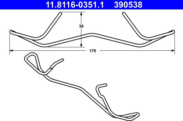 ATE 11.8116-0351.1 - Arc, etrier frana aaoparts.ro