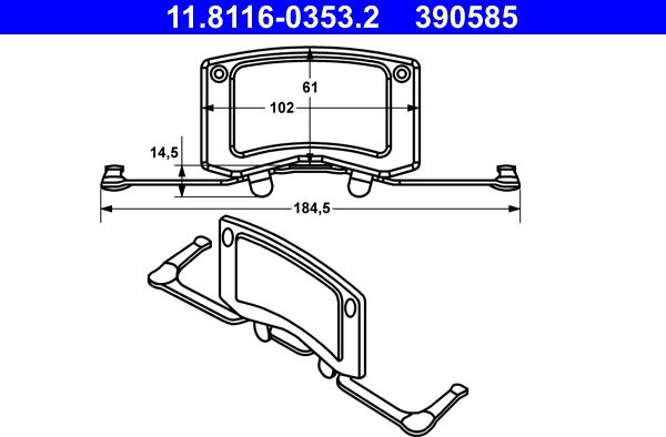 ATE 11.8116-0353.2 - Arc, etrier frana aaoparts.ro