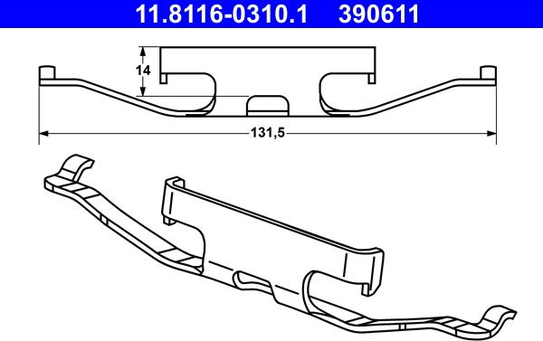 ATE 11.8116-0310.1 - Arc, etrier frana aaoparts.ro