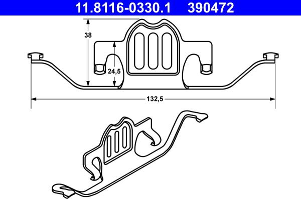 ATE 11.8116-0330.1 - Arc, etrier frana aaoparts.ro