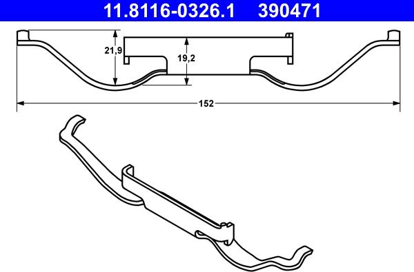 ATE 11.8116-0326.1 - Arc, etrier frana aaoparts.ro