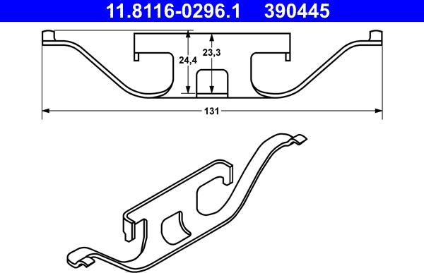 ATE 11.8116-0296.1 - Arc, etrier frana aaoparts.ro