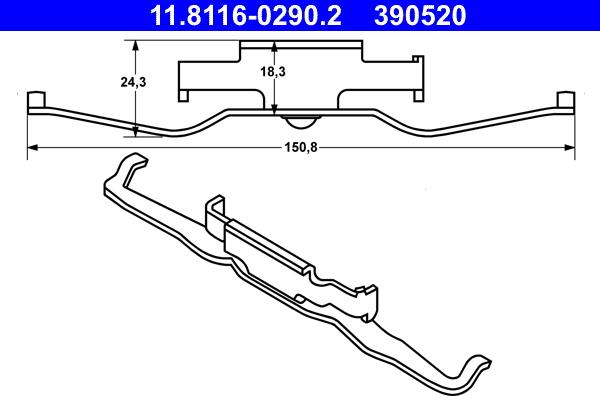 ATE 11.8116-0290.2 - Arc, etrier frana aaoparts.ro