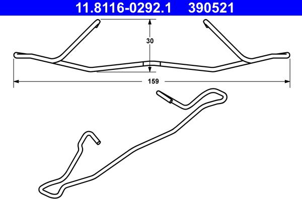 ATE 11.8116-0292.1 - Arc, etrier frana aaoparts.ro