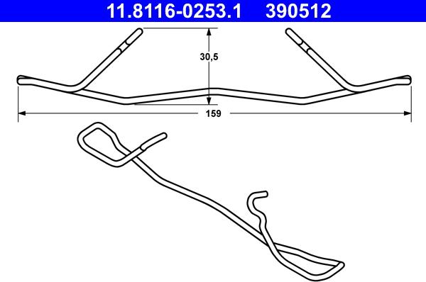 ATE 11.8116-0253.1 - Arc, etrier frana aaoparts.ro