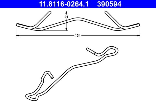 ATE 11.8116-0264.1 - Arc, etrier frana aaoparts.ro