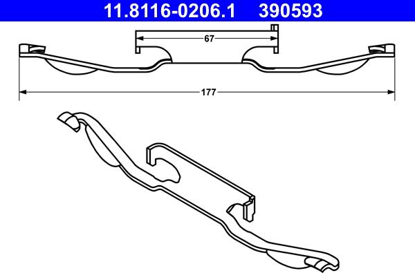 ATE 11.8116-0206.1 - Arc, etrier frana aaoparts.ro