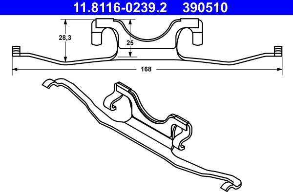 ATE 11.8116-0239.2 - Arc, etrier frana aaoparts.ro