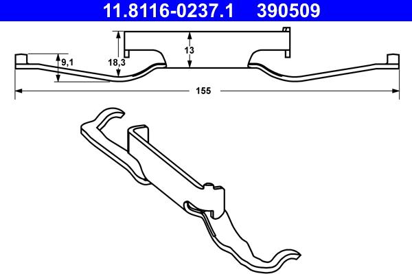 ATE 11.8116-0237.1 - Arc, etrier frana aaoparts.ro