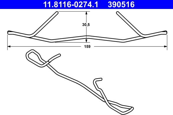 ATE 11.8116-0274.1 - Arc, etrier frana aaoparts.ro