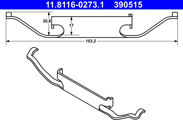 ATE 11.8116-0273.1 - Arc, etrier frana aaoparts.ro