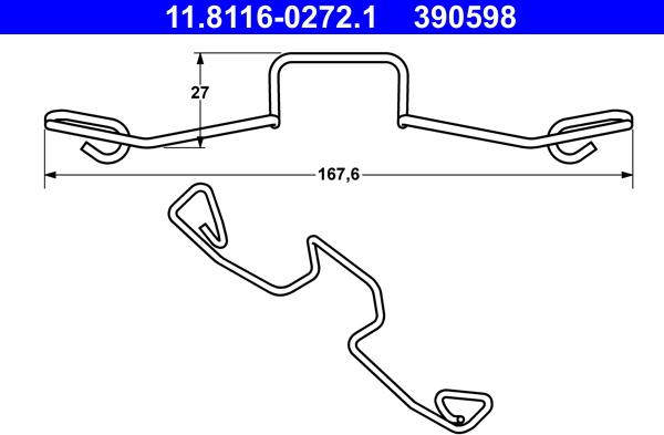 ATE 11.8116-0272.1 - Arc, etrier frana aaoparts.ro