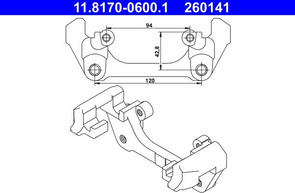 ATE 11.8170-0600.1 - Suport,etrier aaoparts.ro