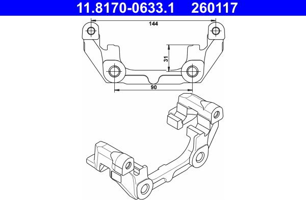 ATE 11.8170-0633.1 - Suport,etrier aaoparts.ro