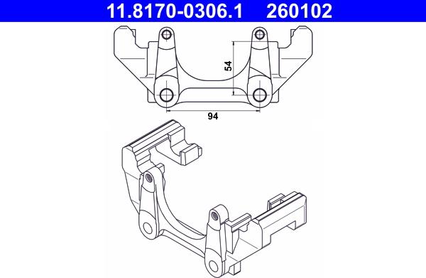 ATE 11.8170-0306.1 - Suport,etrier aaoparts.ro