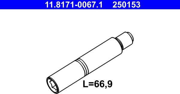 ATE 11.8171-0067.1 - Surub ghidare, etrier frana aaoparts.ro