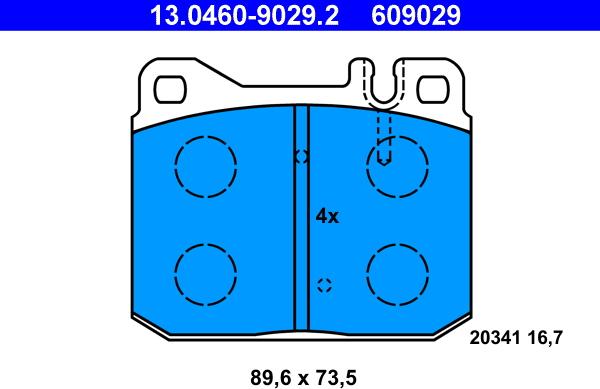 ATE 13.0460-9029.2 - Set placute frana,frana disc aaoparts.ro