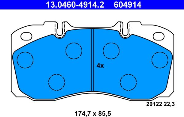 ATE 13.0460-4914.2 - Set placute frana,frana disc aaoparts.ro