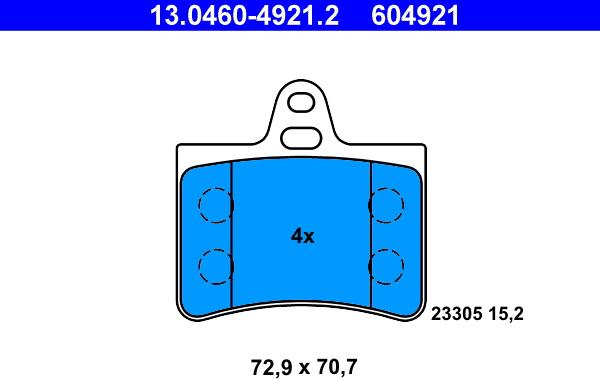 ATE 13.0460-4921.2 - Set placute frana,frana disc aaoparts.ro