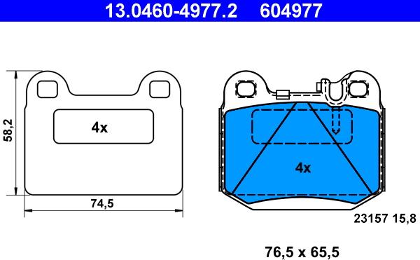 ATE 13.0460-4977.2 - Set placute frana,frana disc aaoparts.ro