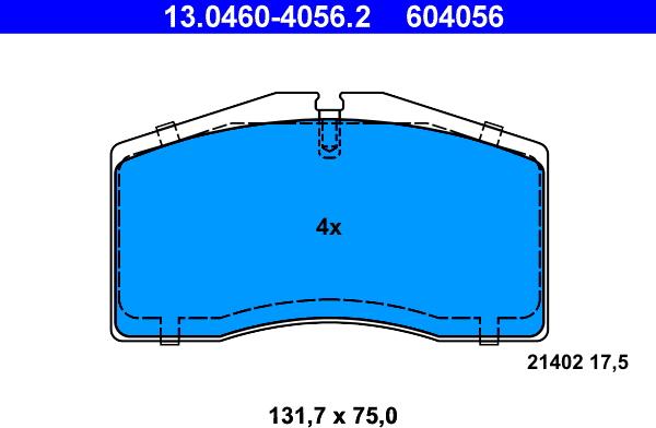 ATE 13.0460-4056.2 - Set placute frana,frana disc aaoparts.ro