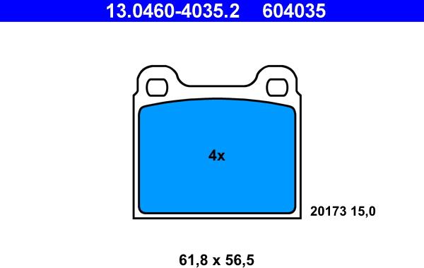 ATE 13.0460-4035.2 - Set placute frana,frana disc aaoparts.ro