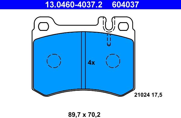 ATE 13.0460-4037.2 - Set placute frana,frana disc aaoparts.ro