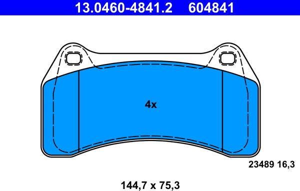 ATE 13.0460-4841.2 - Set placute frana,frana disc aaoparts.ro