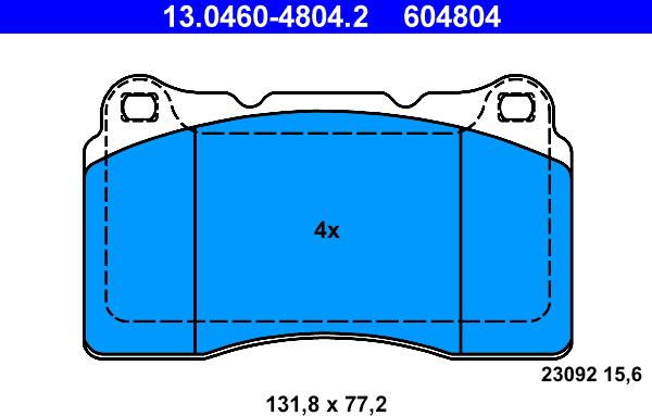 ATE 13.0460-4804.2 - Set placute frana,frana disc aaoparts.ro