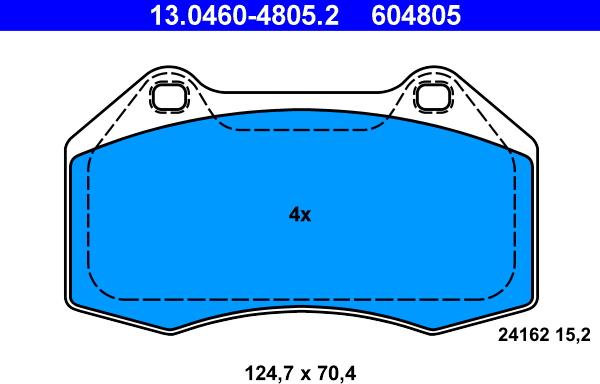 ATE 13.0460-4805.2 - Set placute frana,frana disc aaoparts.ro