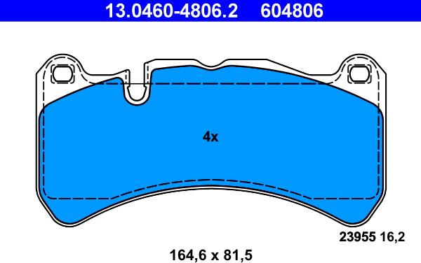 ATE 13.0460-4806.2 - Set placute frana,frana disc aaoparts.ro