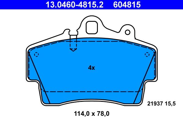 ATE 13.0460-4815.2 - Set placute frana,frana disc aaoparts.ro