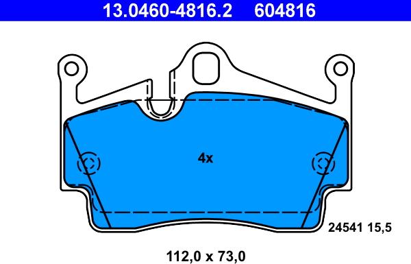 ATE 13.0460-4816.2 - Set placute frana,frana disc aaoparts.ro