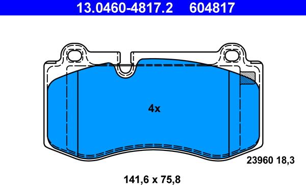 ATE 13.0460-4817.2 - Set placute frana,frana disc aaoparts.ro