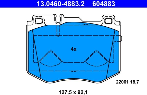 ATE 13.0460-4883.2 - Set placute frana,frana disc aaoparts.ro