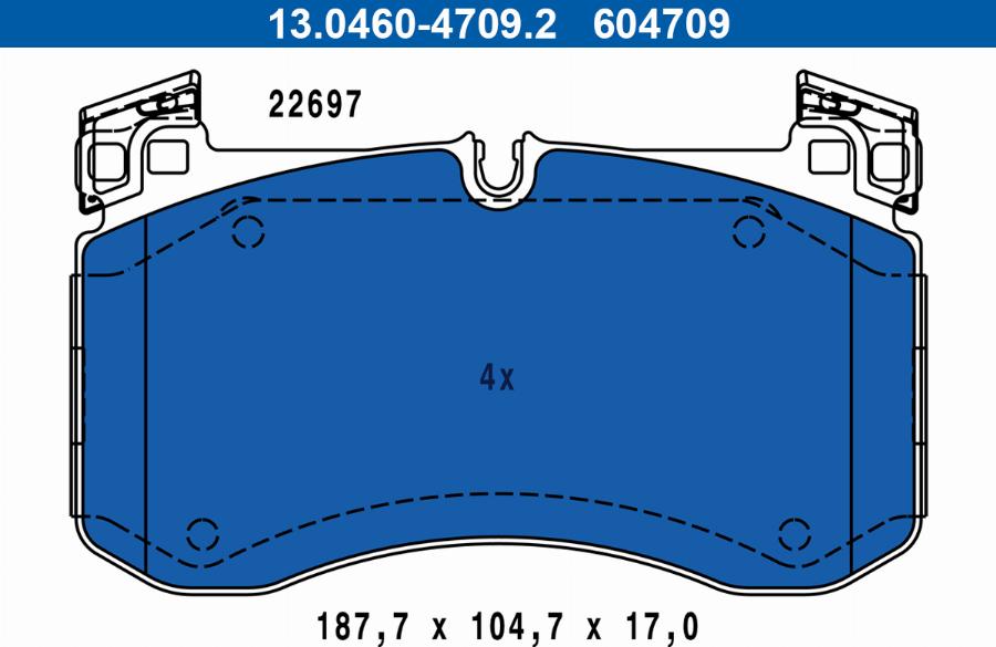 ATE 13.0460-4709.2 - Set placute frana,frana disc aaoparts.ro