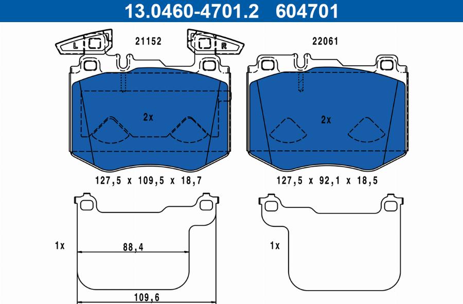 ATE 13.0460-4701.2 - Set placute frana,frana disc aaoparts.ro