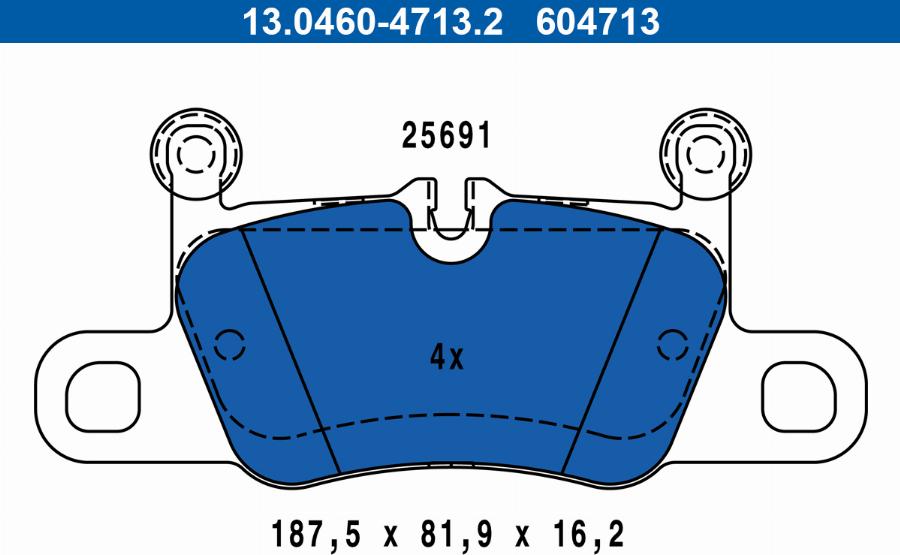 ATE 13.0460-4713.2 - Set placute frana,frana disc aaoparts.ro